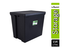 Wham Bam Black Recycled Storage Box 154 Litre - UK BUSINESS SUPPLIES