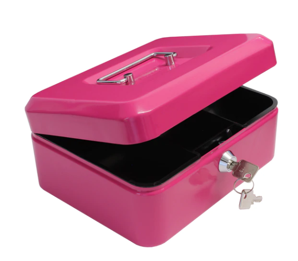 Cathedral Cash Box 8 Inch Pink CBPK8 - UK BUSINESS SUPPLIES