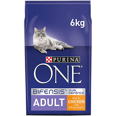 Purina ONE Adult Dry Cat Food Chicken & Wholegrains 6kg - UK BUSINESS SUPPLIES