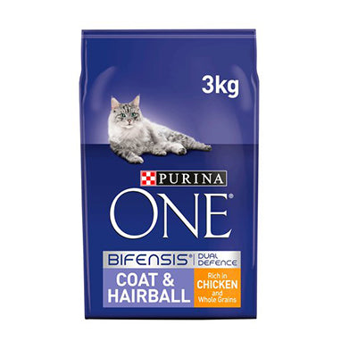 Purina ONE Coat & Hairball Dry Cat Food Chicken 2.8kg - UK BUSINESS SUPPLIES