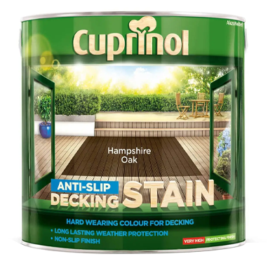 Cuprinol Anti-Slip Decking Stain HAMPSHIRE OAK 2.5 Litre - UK BUSINESS SUPPLIES