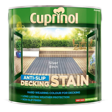 Cuprinol Anti-Slip Decking Stain SILVER BIRCH 2.5 Litre - UK BUSINESS SUPPLIES