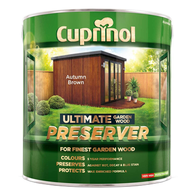 Cuprinol Ultimate Garden Wood Preserver AUTUM BROWN 4 Litre - UK BUSINESS SUPPLIES