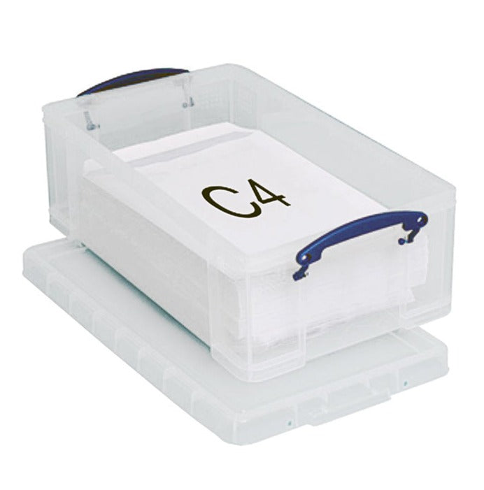 Really Useful Clear Plastic Storage Box 12 Litre - UK BUSINESS SUPPLIES