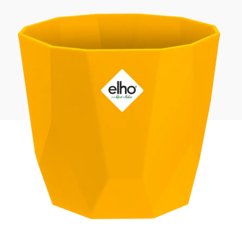 Elho b.For Rock Contemporary, Stylish & Modern Plant Pots 18cm OCHRE - UK BUSINESS SUPPLIES