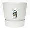 Elho Greenville Round Pot & Base WHITE 20cm - UK BUSINESS SUPPLIES