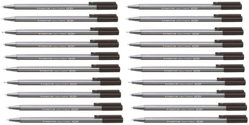 Staedtler Triplus Fineliner 0.3mm Black Pack 20's - UK BUSINESS SUPPLIES