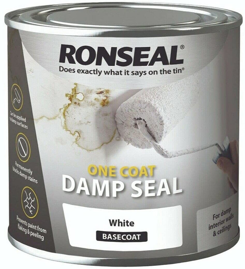 Ronseal One Coat Damp Seal - White - 2.5L - UK BUSINESS SUPPLIES