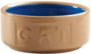 Mason Cash Lettered Cat Bowl,5" {13cm}, Cane & Blue - UK BUSINESS SUPPLIES