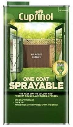 Cuprinol Spray Fence Treatment HARVEST BROWN 5 Litre - UK BUSINESS SUPPLIES