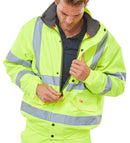 Beeswift Hi Visibility Fleece Lined Bomber Jacket YELLOW {All Sizes} - UK BUSINESS SUPPLIES
