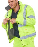 Beeswift Hi Visibility Fleece Lined Bomber Jacket YELLOW {All Sizes} - UK BUSINESS SUPPLIES