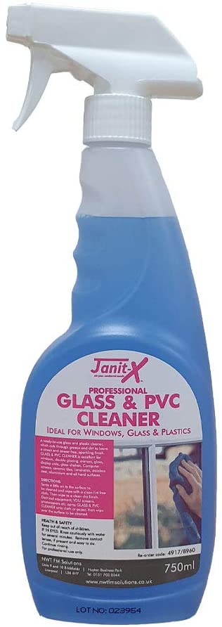 Janit-X Professional Glass & PVC Cleaner 750ml - UK BUSINESS SUPPLIES