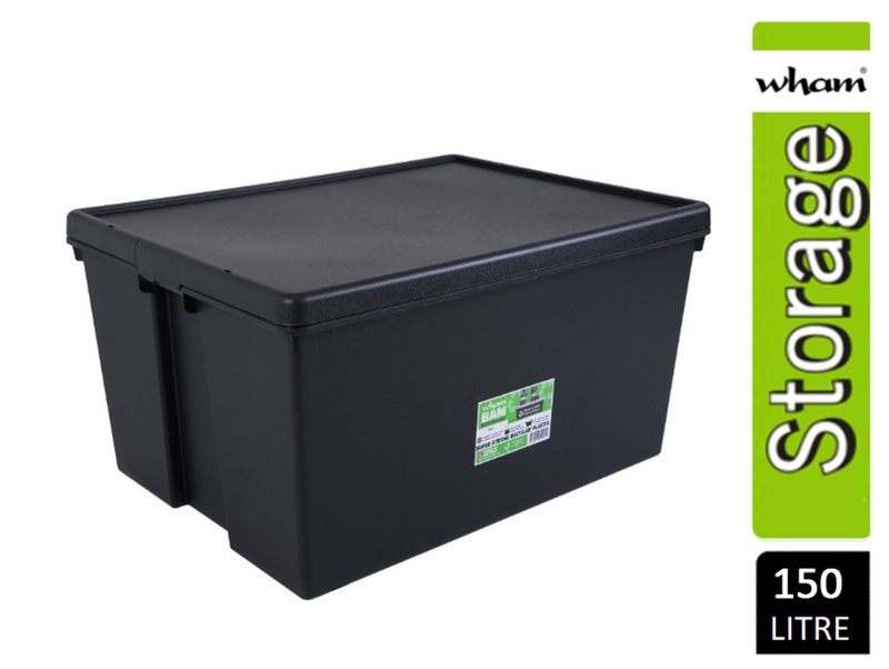 Wham Bam Black Recycled Storage Box 150 Litre - UK BUSINESS SUPPLIES