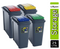 Wham Recycle It Slimline Bin Multi-purpose 4 x 25L Mixed Colours - UK BUSINESS SUPPLIES
