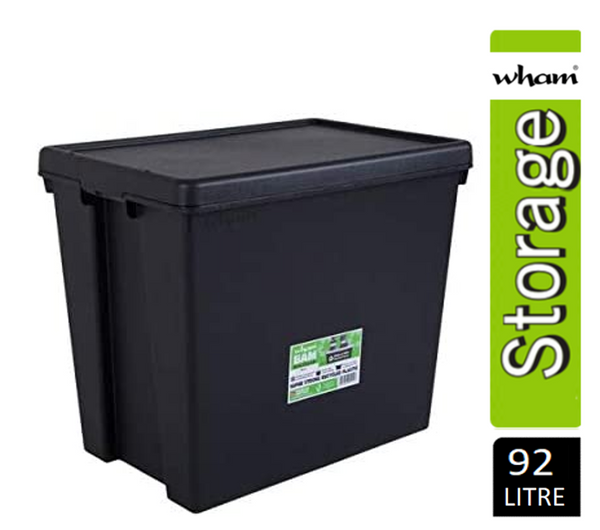 Wham Bam Black Recycled Storage Box 92 Litre - UK BUSINESS SUPPLIES