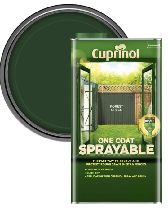 Cuprinol Spray Fence Treatment FOREST GREEN 5 Litre - UK BUSINESS SUPPLIES