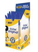 Bic Cristal Ballpoint Pen Medium Blue (Pack of 50) - UK BUSINESS SUPPLIES