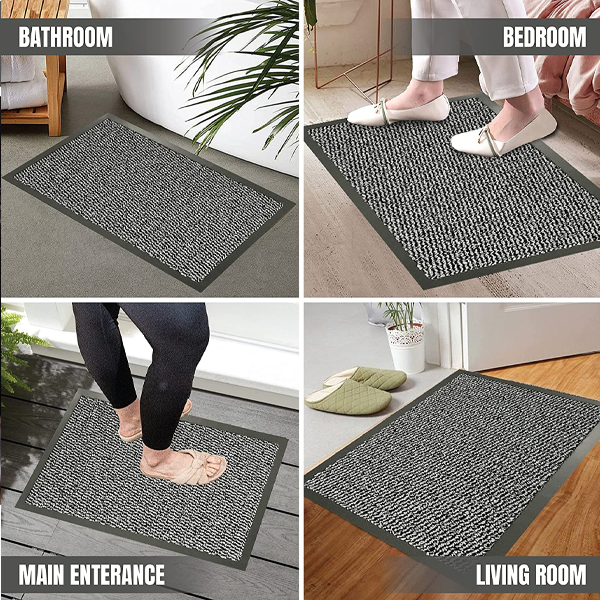 Fixtures Barrier Doorway Door Floor Mat 80cm x 160cm Grey - UK BUSINESS SUPPLIES