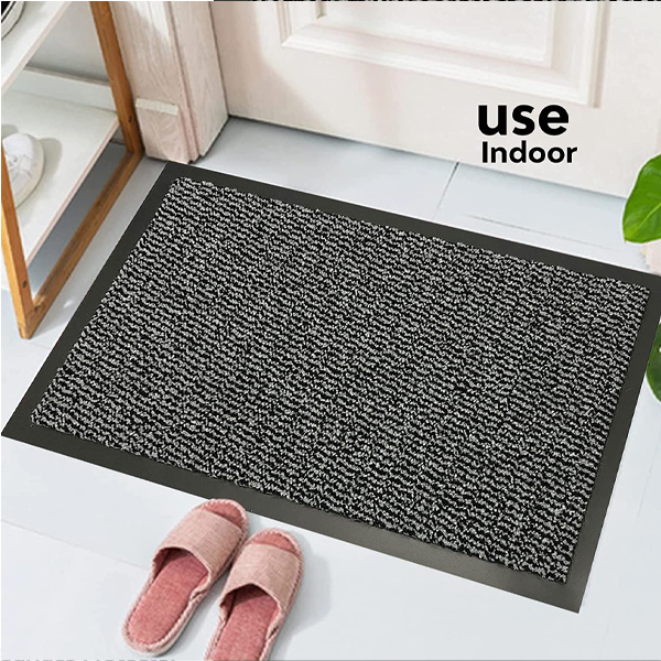 Fixtures Barrier Doorway Door Floor Mat 80cm x 120cm Grey - UK BUSINESS SUPPLIES