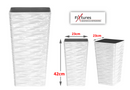 Fixtures Glaze Wave MEDIUM 42cm Planter {White} - UK BUSINESS SUPPLIES