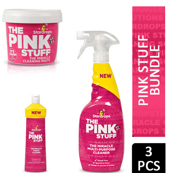 Stardrops - The Pink Stuff - The Miracle Bathroom Foam Cleaner 750ml 3-Pack Bundle (3 Bathroom Foam Spray)
