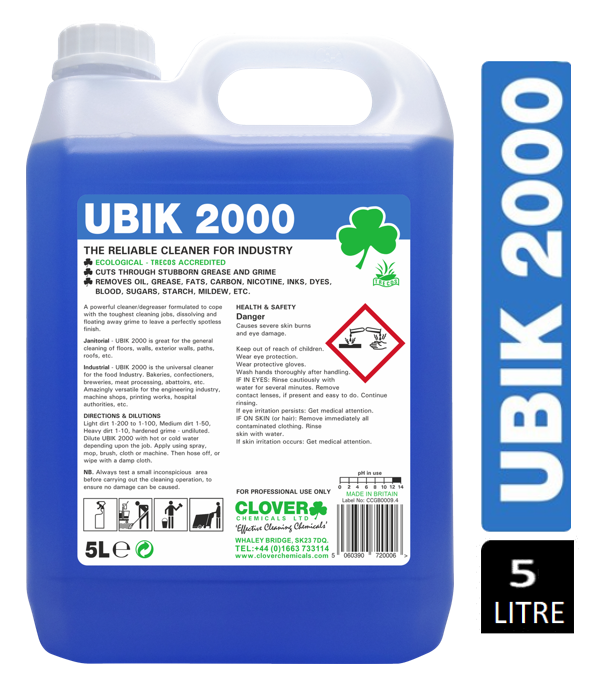 UBIK 2000 Universal Cleaner Concentrate, 5L by Janit-X - UK BUSINESS SUPPLIES