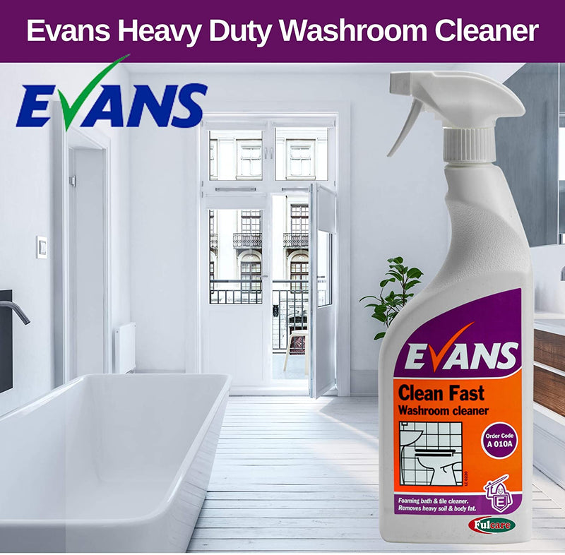 Evans Vanodine Clean Fast Washroom Cleaner 750ml - UK BUSINESS SUPPLIES