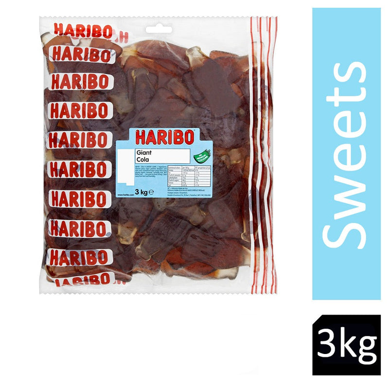 Haribo Giant Cola Bottles Sweets Bag 3kg - UK BUSINESS SUPPLIES