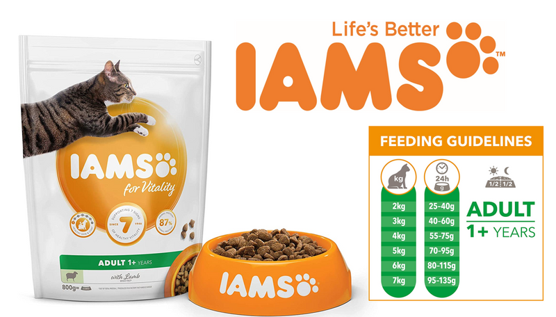 IAMS for Vitality Adult Cat Food Lamb 5 x 800g - UK BUSINESS SUPPLIES