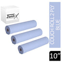 Janit-X 10" 40m, Blue 2 Ply Hygiene Couch Roll - UK BUSINESS SUPPLIES