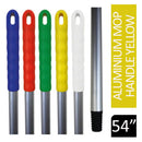Janit-X 54" Aluminium Mop Handle Colour Coded YELLOW - UK BUSINESS SUPPLIES