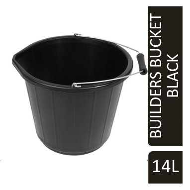 Janit-X Builders, Gardeners Buckets Black 14L Capacity - UK BUSINESS SUPPLIES