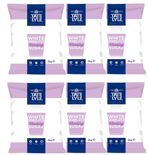 Tate & Lyle White Fine Ground Sugar 2kg, Suitable for Vending, Baking or Everyday Use. - UK BUSINESS SUPPLIES