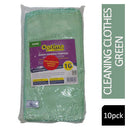 Janit-X Microfibre Cleaning Cloths Green Pack 10's - UK BUSINESS SUPPLIES