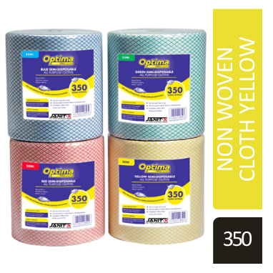 Ramon Hygiene Optima All Purpose, Non Woven Cloth Roll 350 Sheet {Yellow} - UK BUSINESS SUPPLIES
