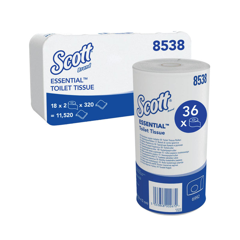 Scott 2-Ply Performance Toilet Roll 320 Sheets ,Pack of 36 {8538} - UK BUSINESS SUPPLIES