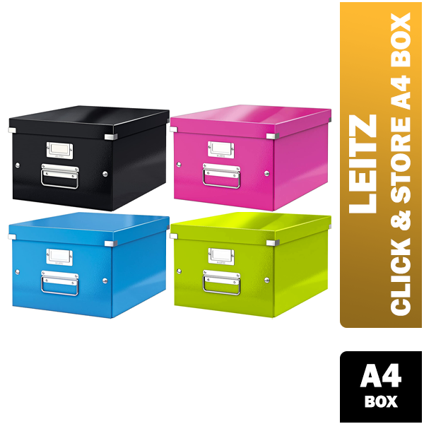 Leitz Click & Store Medium Storage Box for A4 Documents (Choose Colour) - UK BUSINESS SUPPLIES