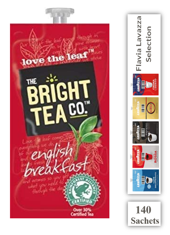 Flavia The Bright Tea Co English Breakfast x 140 Sachets - UK BUSINESS SUPPLIES