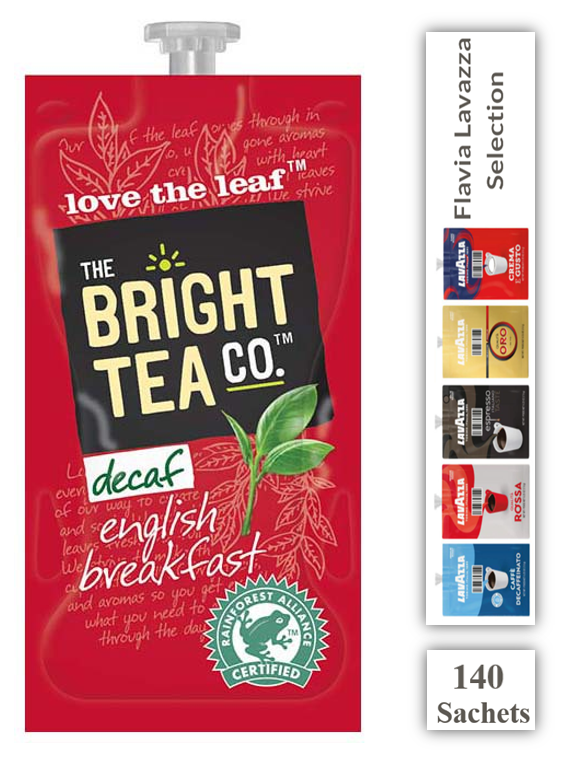 Flavia The Bright Tea Co English Breakfast Decaffeinated 140's - UK BUSINESS SUPPLIES