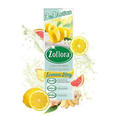Zoflora Lemon Zing Concentrated Fragranced Disinfectant 500ml - UK BUSINESS SUPPLIES