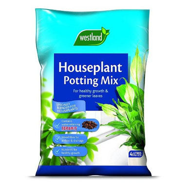 Westland 10200053 Houseplant Potting Compost Mix and Enriched with Seramis, 4 L, Brown - UK BUSINESS SUPPLIES