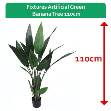 Fixtures Artificial Green Banana Tree 110cm - UK BUSINESS SUPPLIES