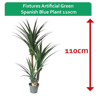 Fixtures Artificial Green Spanish Blue Plant 110cm - UK BUSINESS SUPPLIES