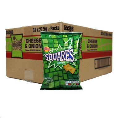 Walkers Squares Cheese & Onion Pack 32's - UK BUSINESS SUPPLIES