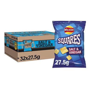 Walkers Squares Salt & Vinegar Pack 32's - UK BUSINESS SUPPLIES