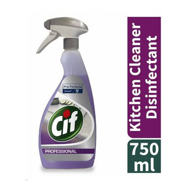 Cif Pro-Formula 2in1 Kitchen Cleaner Disinfectant Spray 750ml - UK BUSINESS SUPPLIES