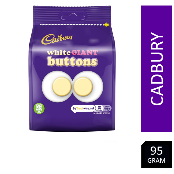 Cadbury White Giant Buttons Chocolate Bag 95g - UK BUSINESS SUPPLIES