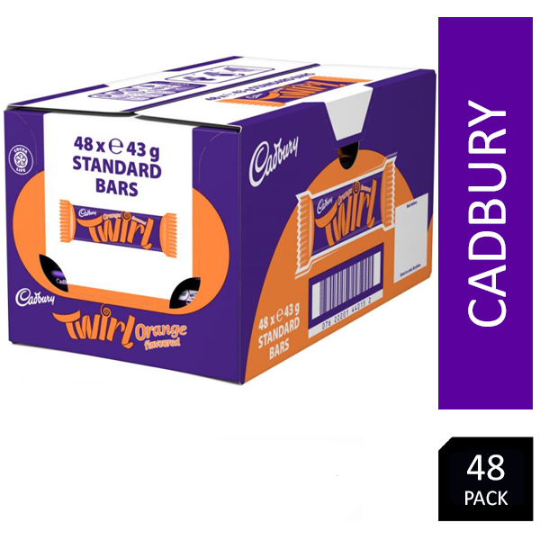 Cadbury Twirl Orange Chocolate Bar 48x43g - UK BUSINESS SUPPLIES