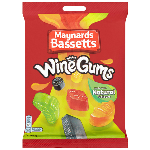 Maynards Bassetts Wine Gums Sweets Bag 165g - UK BUSINESS SUPPLIES